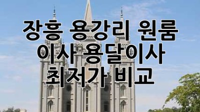 장흥 용강리 원룸 이사, 용달이사 최저가 비교!